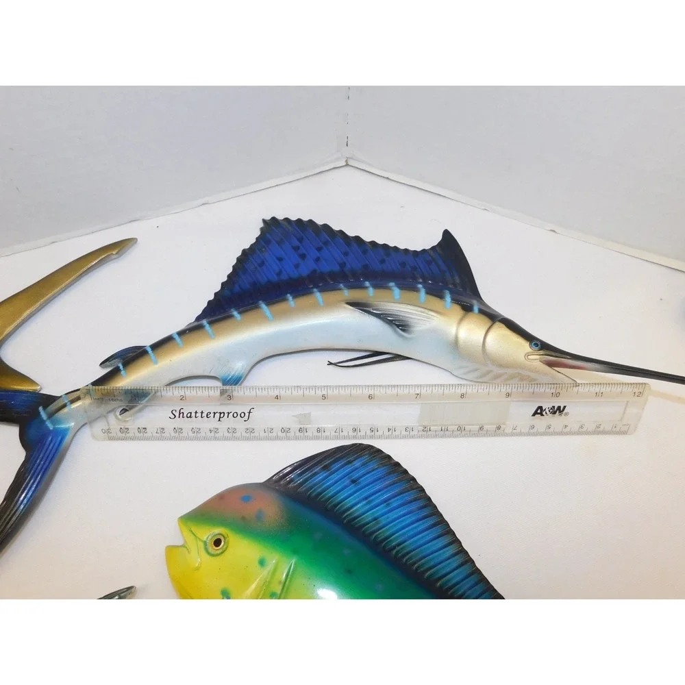 UNIQUE RARE Set of 5 Vintage Williamson Lures Decorative Fish Swordfish Mahi